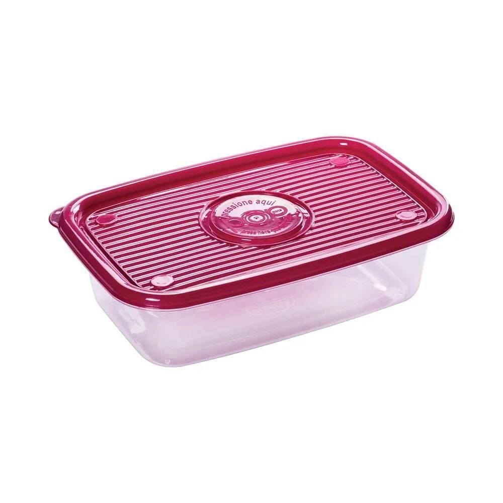 Pote Plasútil Pop Retangular 1,2Litros - Rosa