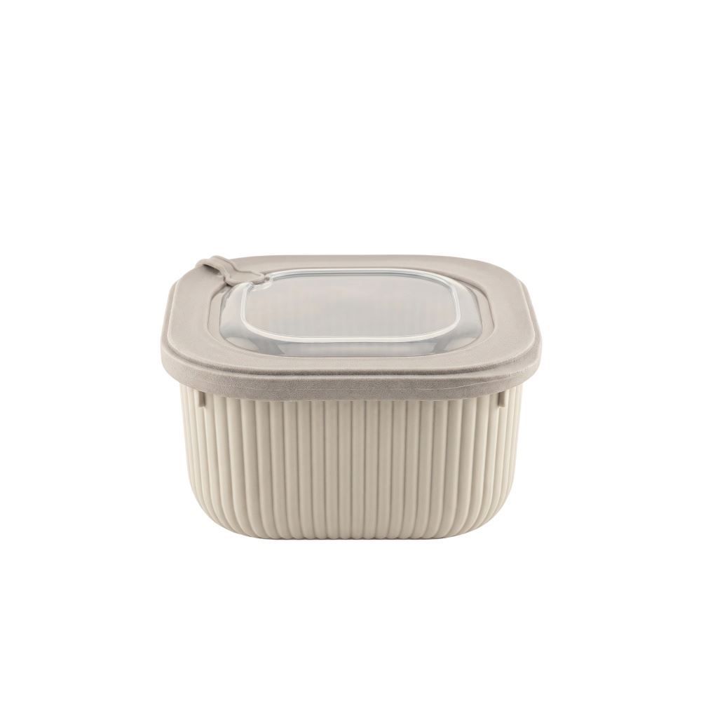 Pote Quadrado Camerata Havan Casa 1,1 Litro - Bege