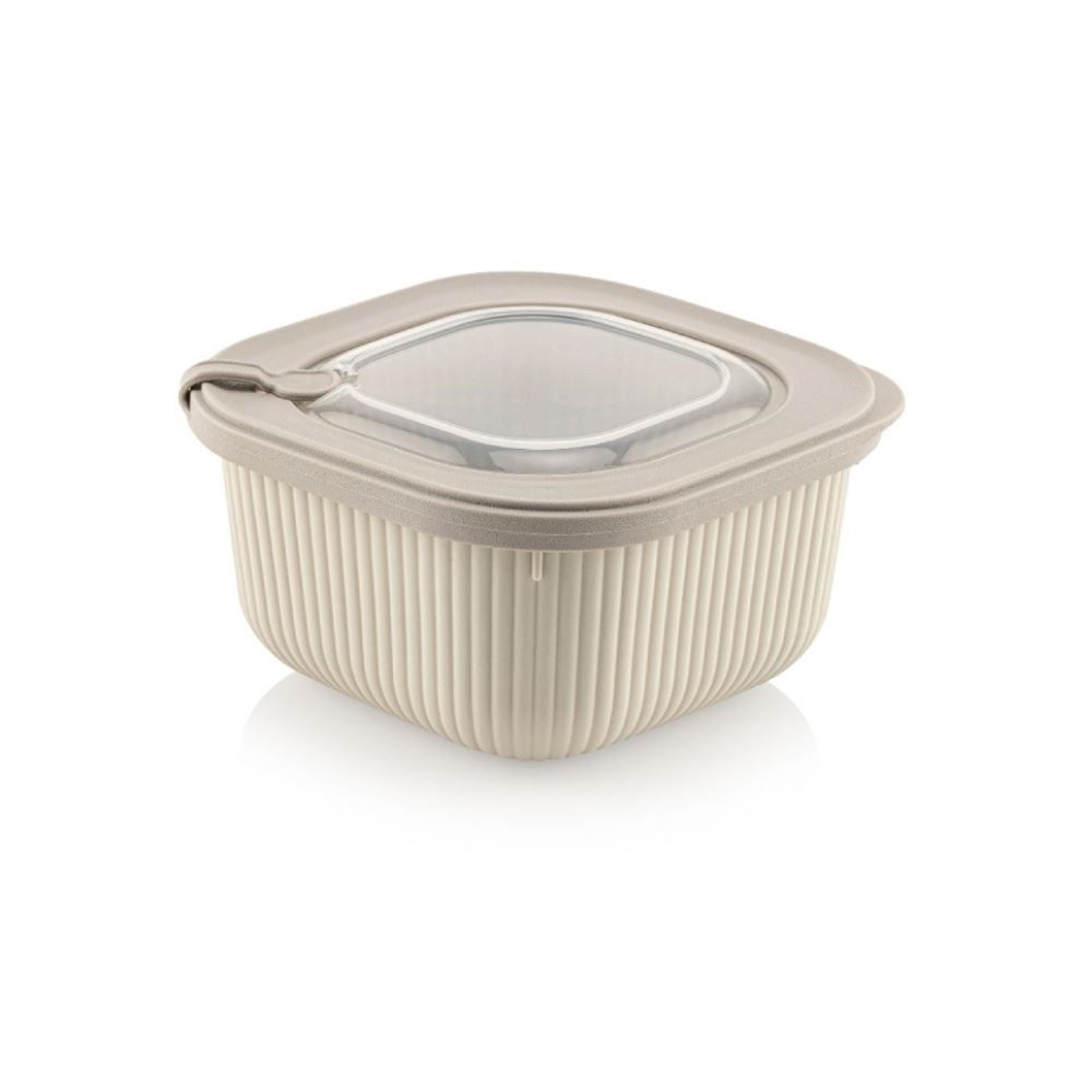 Pote Quadrado Camerata Havan Casa 1,1 Litro - Bege