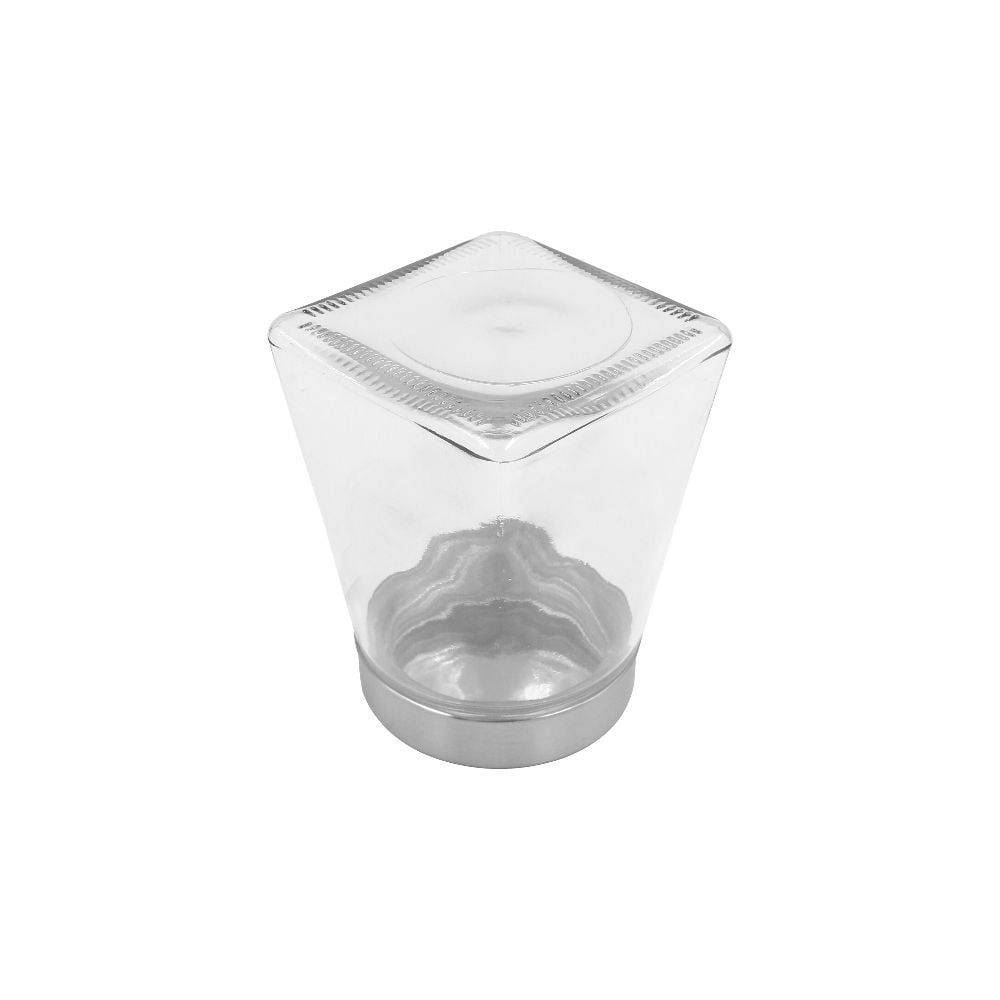 Pote Quadrado Com Tampa Em Metal Havan Casa 800Ml - Vidro