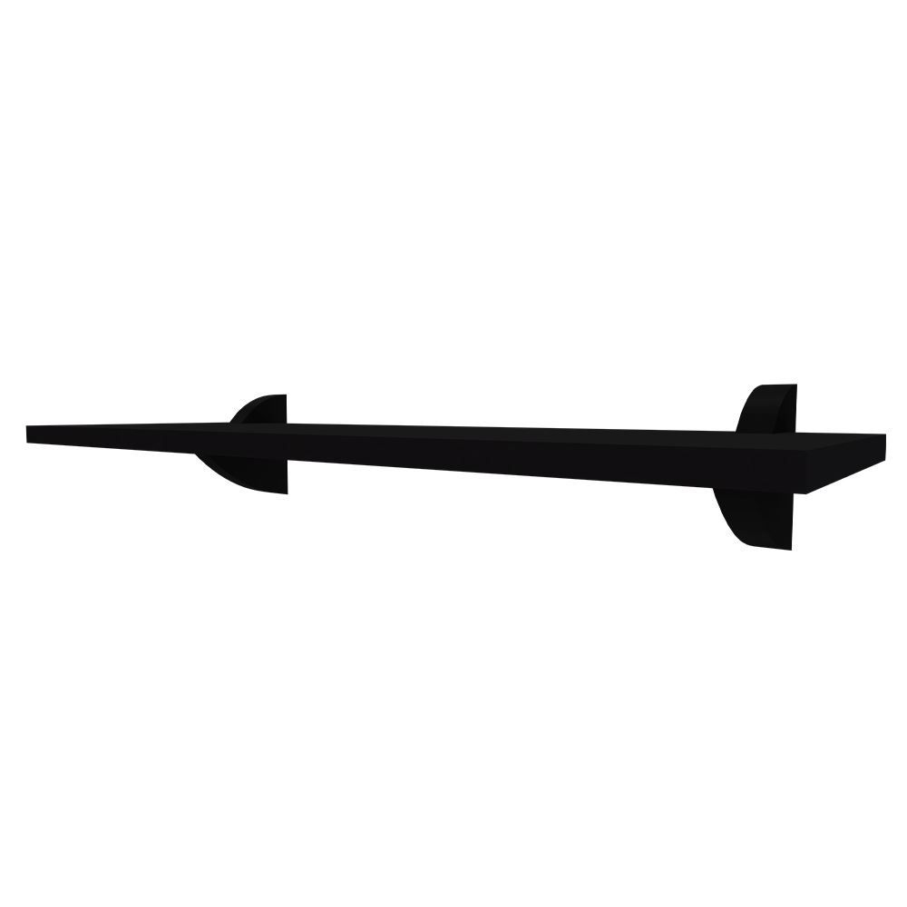 Prateleira Reta Com Suporte Clip 20X100cm Multivisão - Preto