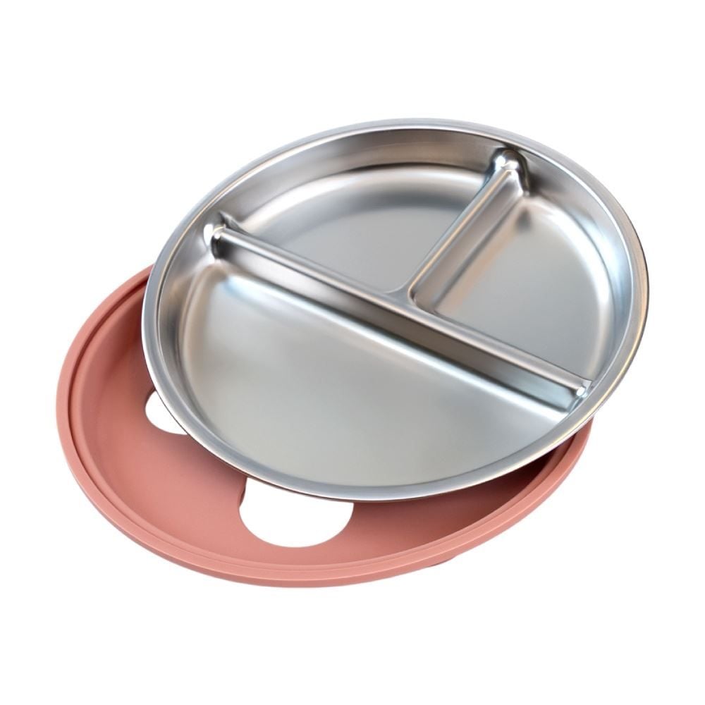 Pratinho em Aço Inoxidavel e Silicone Buba - ROSA