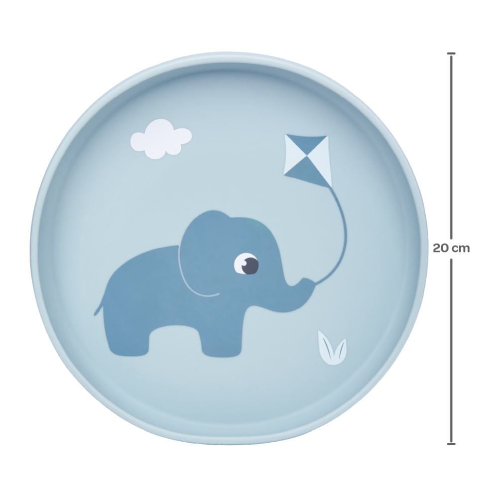 Pratinho em Silicone com Ventosa Cloudy Buba - Azul Claro