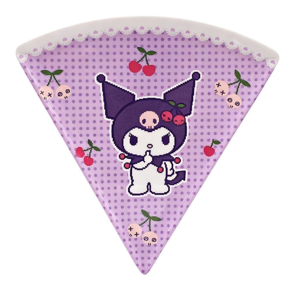 Prato de Pizza Melamina Kuromi 22Cm Sanrio