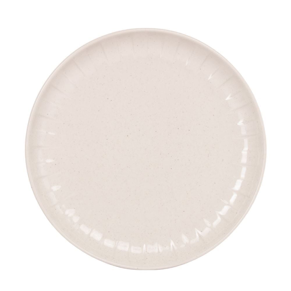 Prato de Sobremesa Casablanca Cerâmica 21Cm Havan - Bege