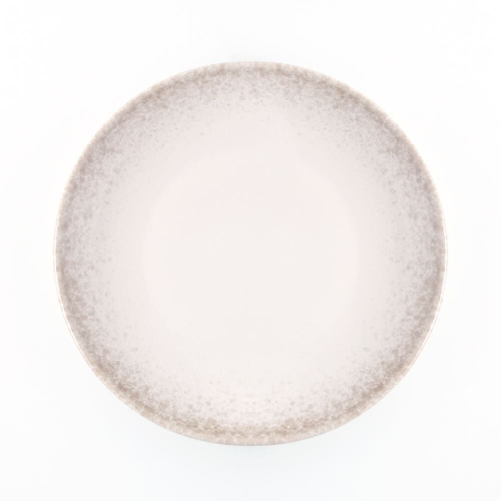 Prato De Sobremesa Ivy Bege Havan Casa 21Cm - Cerâmica