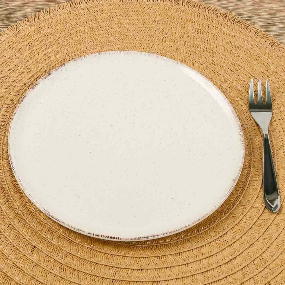 Prato De Sobremesa Naturalle Off White Havan Casa 21Cm - Cerâmica
