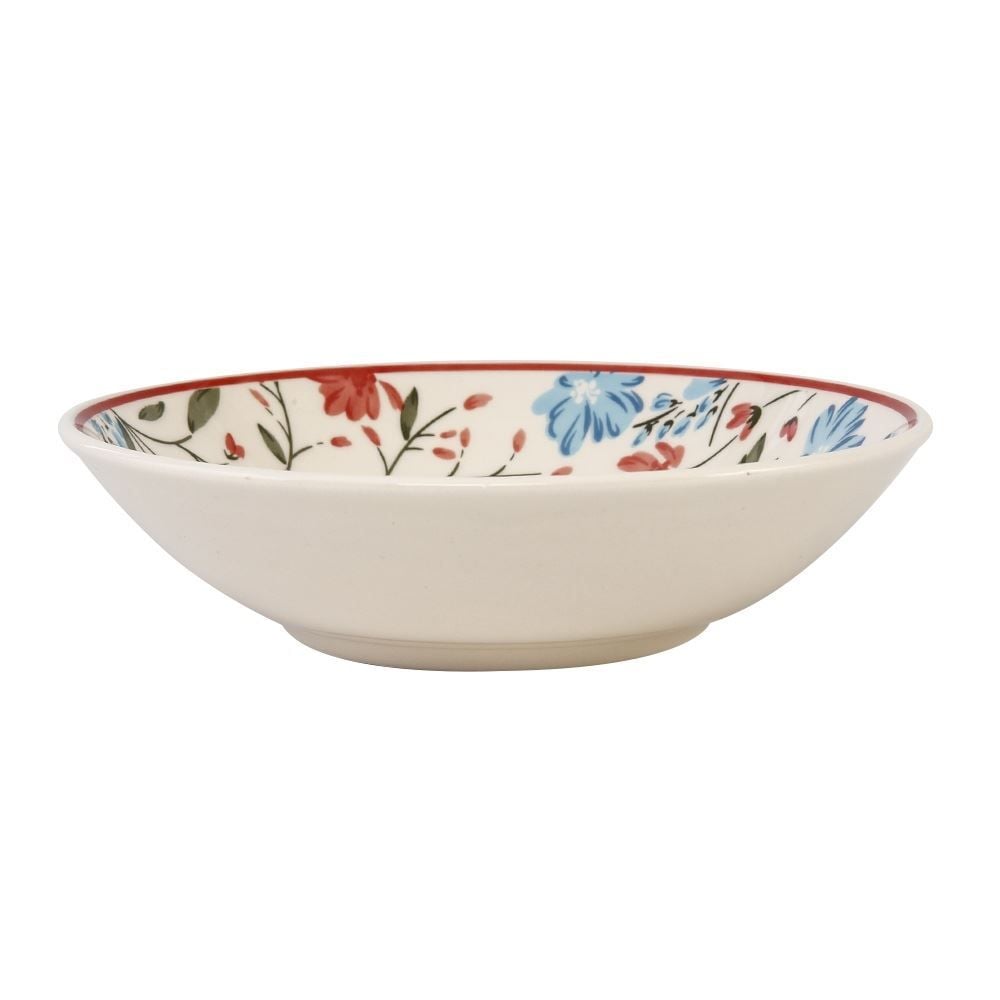 Prato Fundo Mary Biona By Havan Casa 20,5Cm - Cerâmica Floral 