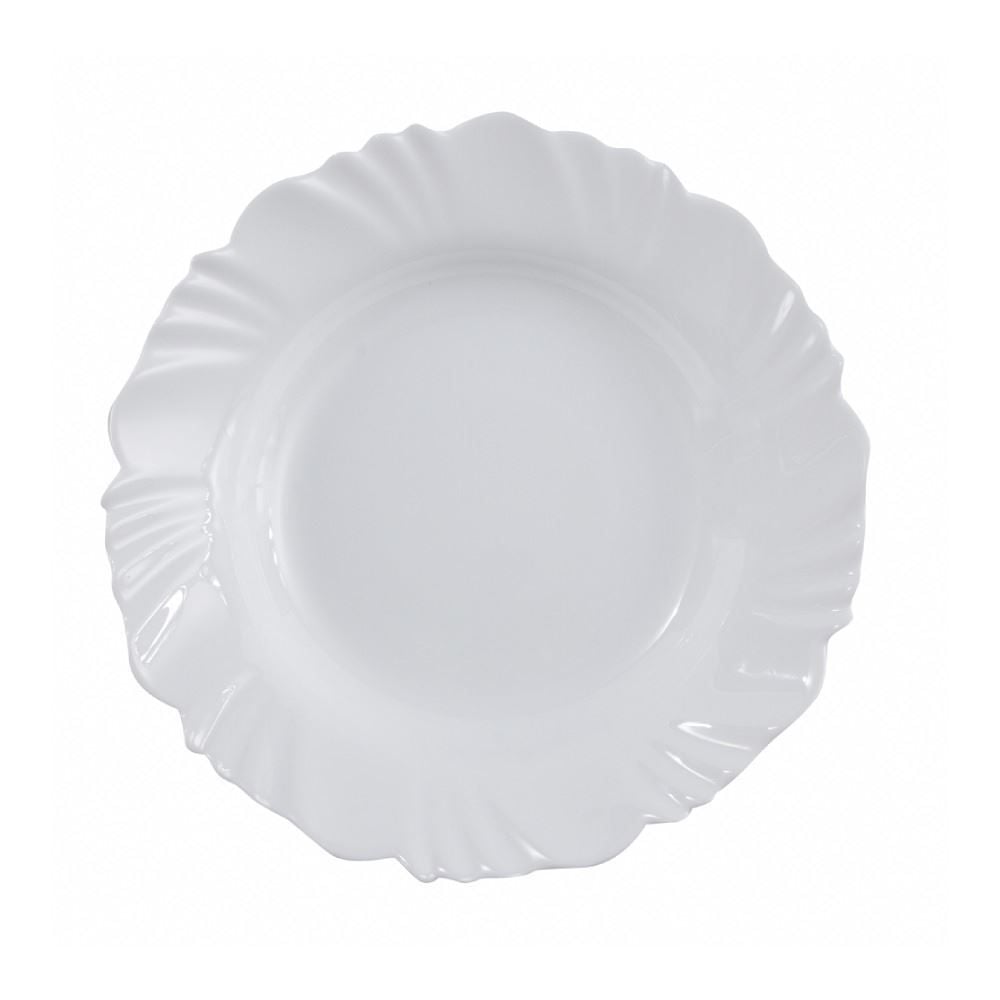 Prato Fundo Opaline Pétala Nadir 23,5Cm - Branco