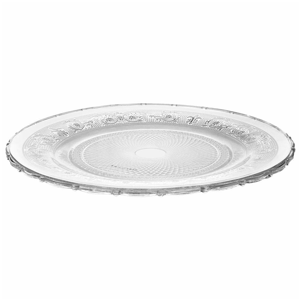 Prato para Bolo em Vidro Clear Daisy Ingá Import - 33cm