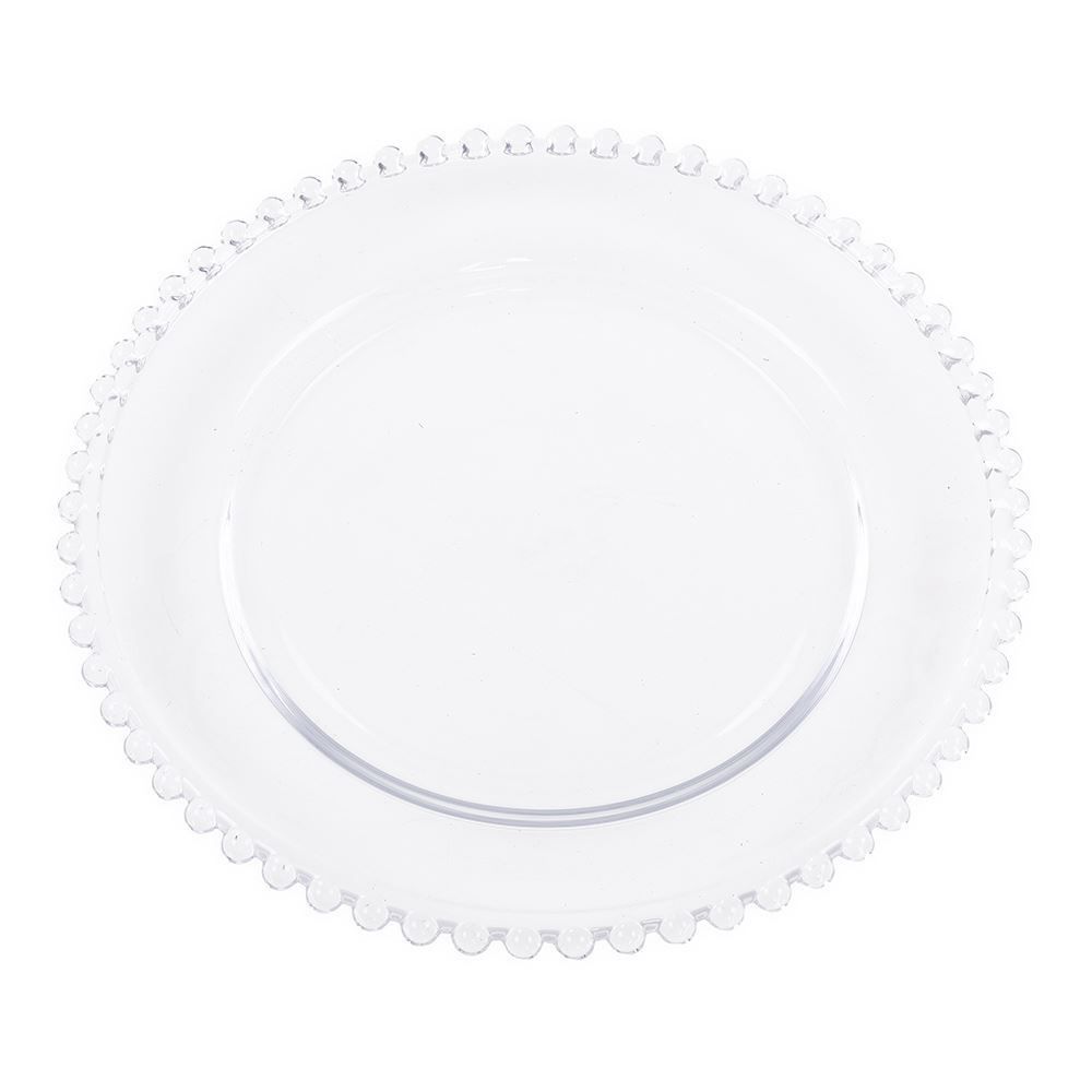 Prato de Sobremesa Pearl Clear Wolff 20Cm - Cristal