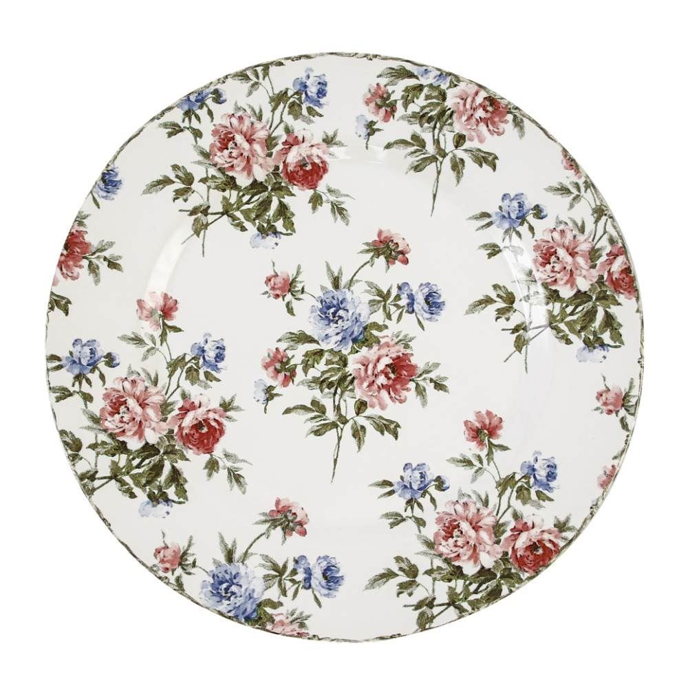 Prato Raso Cerâmica Romântica 2 Havan Casa By Alleanza - 28,5 cm