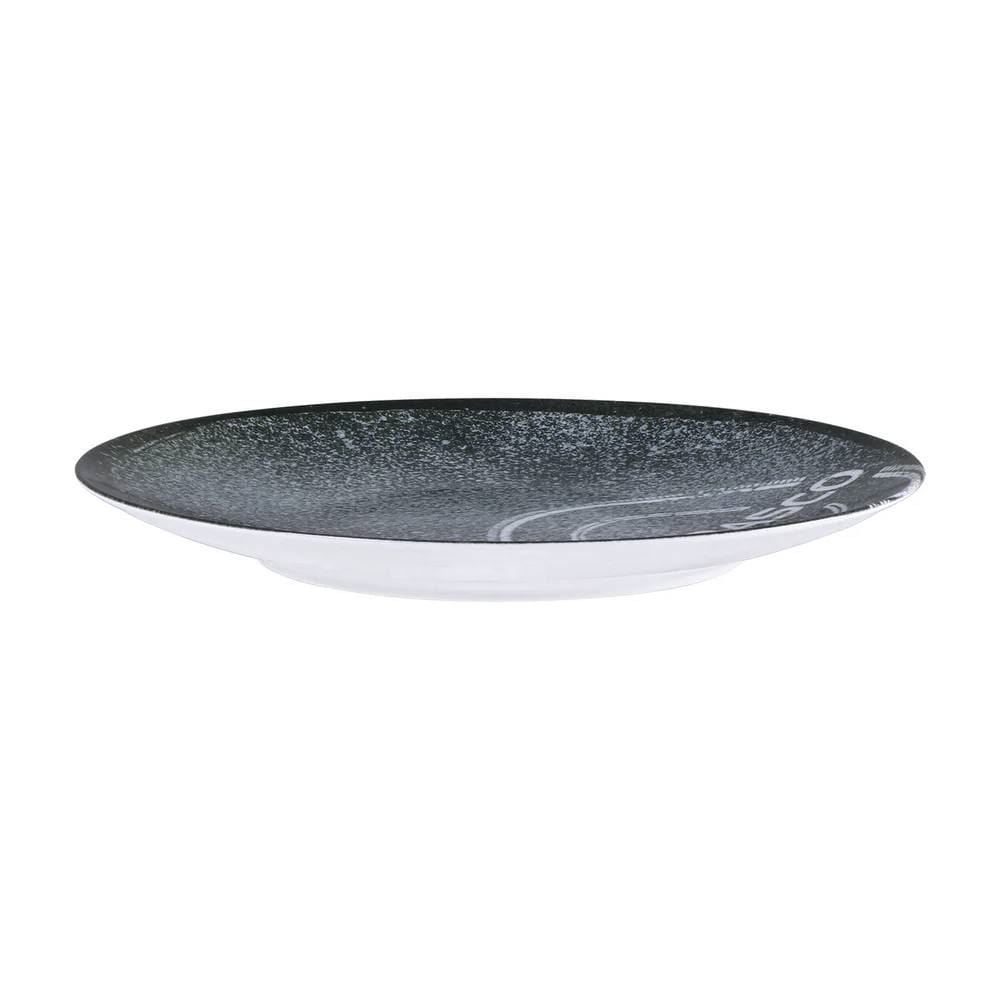 Prato Raso De Churrasco 25 Cm Tramontina Porcelana - Preto