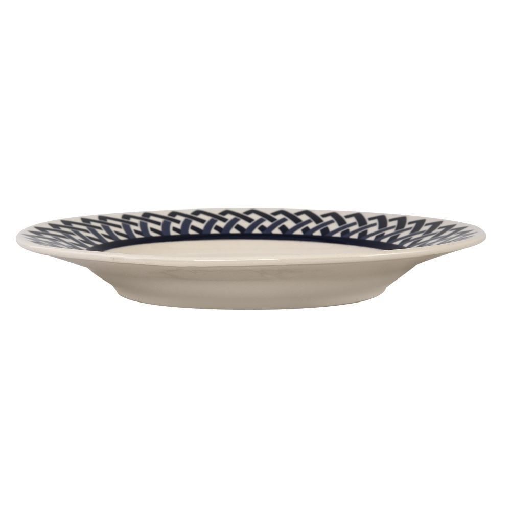Prato Raso New Trama Blue Biona By Havan Casa 26Cm - Cerâmica