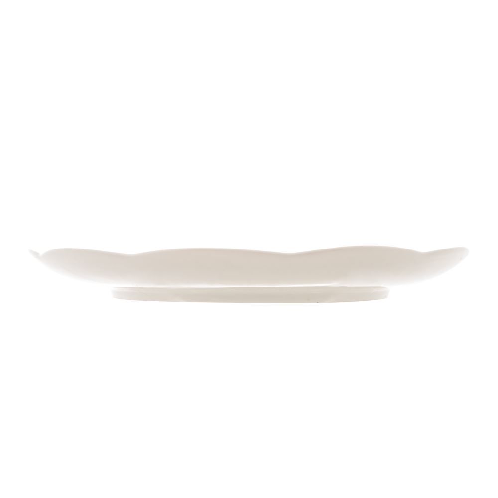 Prato Raso Lyor de Porcelana Butterfly 27Cm - Branco