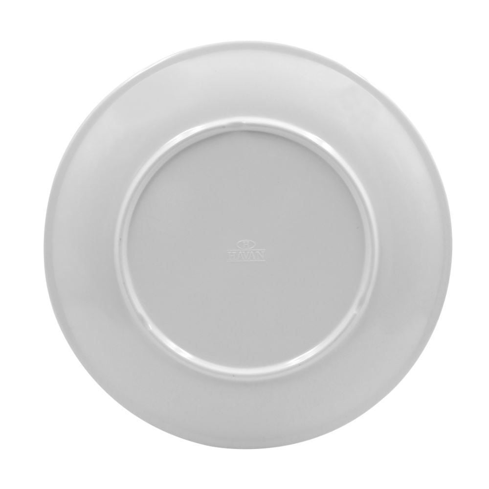 Prato Raso Melamina Diamond Havan Casa 28Cm - Branco
