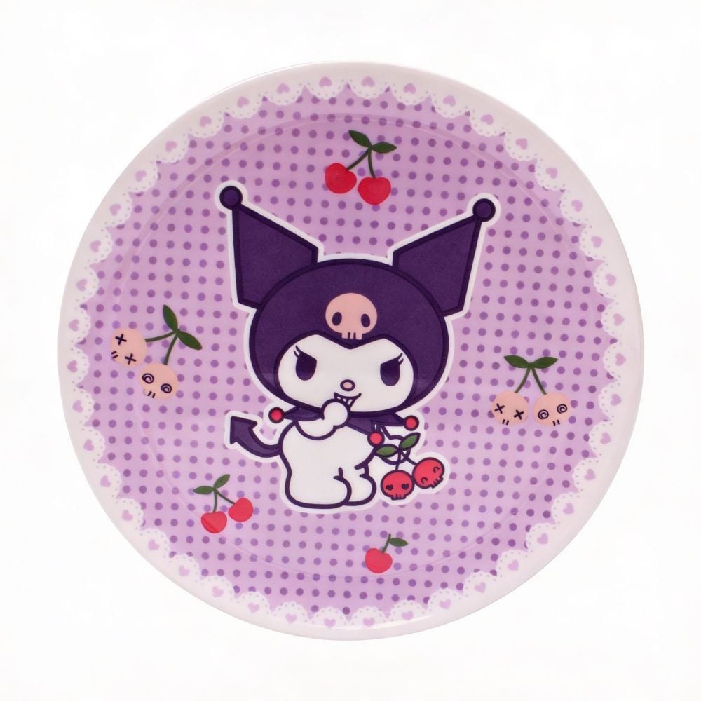 Prato Raso Melamina Kuromi 20Cm Sanrio
