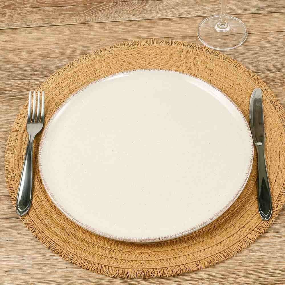 Prato Raso Naturalle Off White Havan Casa 27Cm - Cerâmica