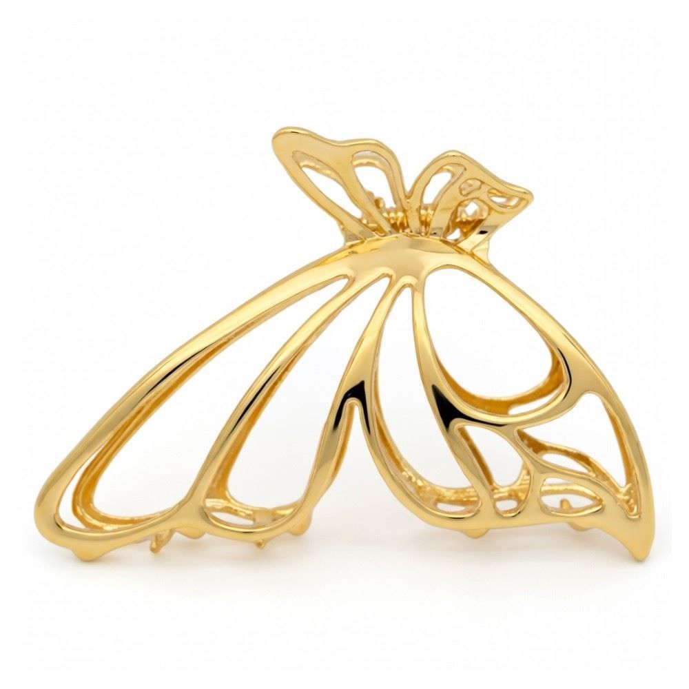 Prendedor de Cabelo de Metal Gold Borboleta Thepró