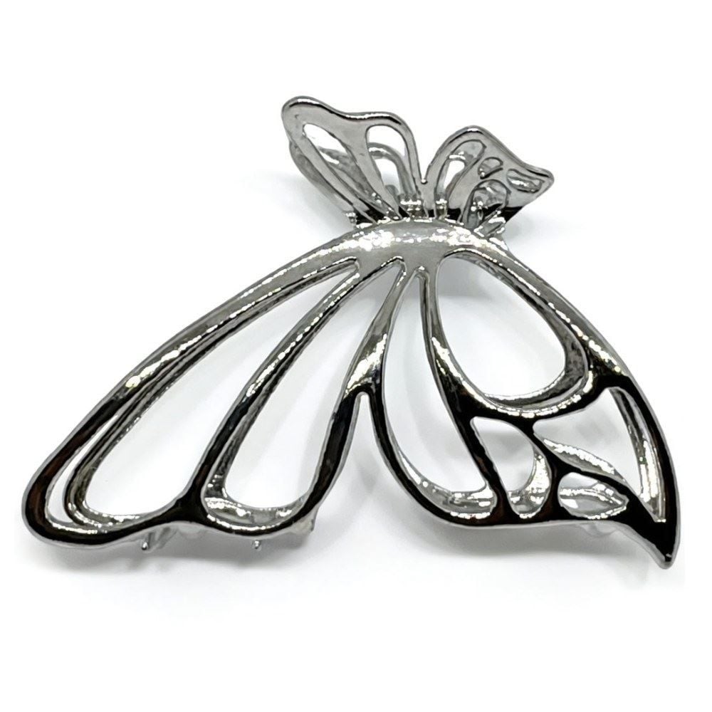 Prendedor de Cabelo de Metal Silver Borboleta Thepró