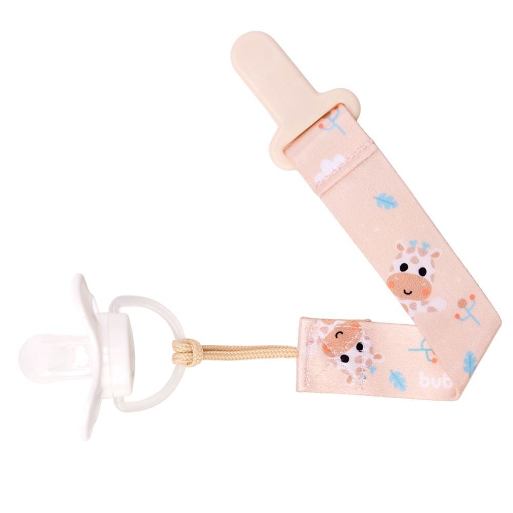 Prendedor de Chupeta Buba Zoo Buba - GIRAFA ROSA