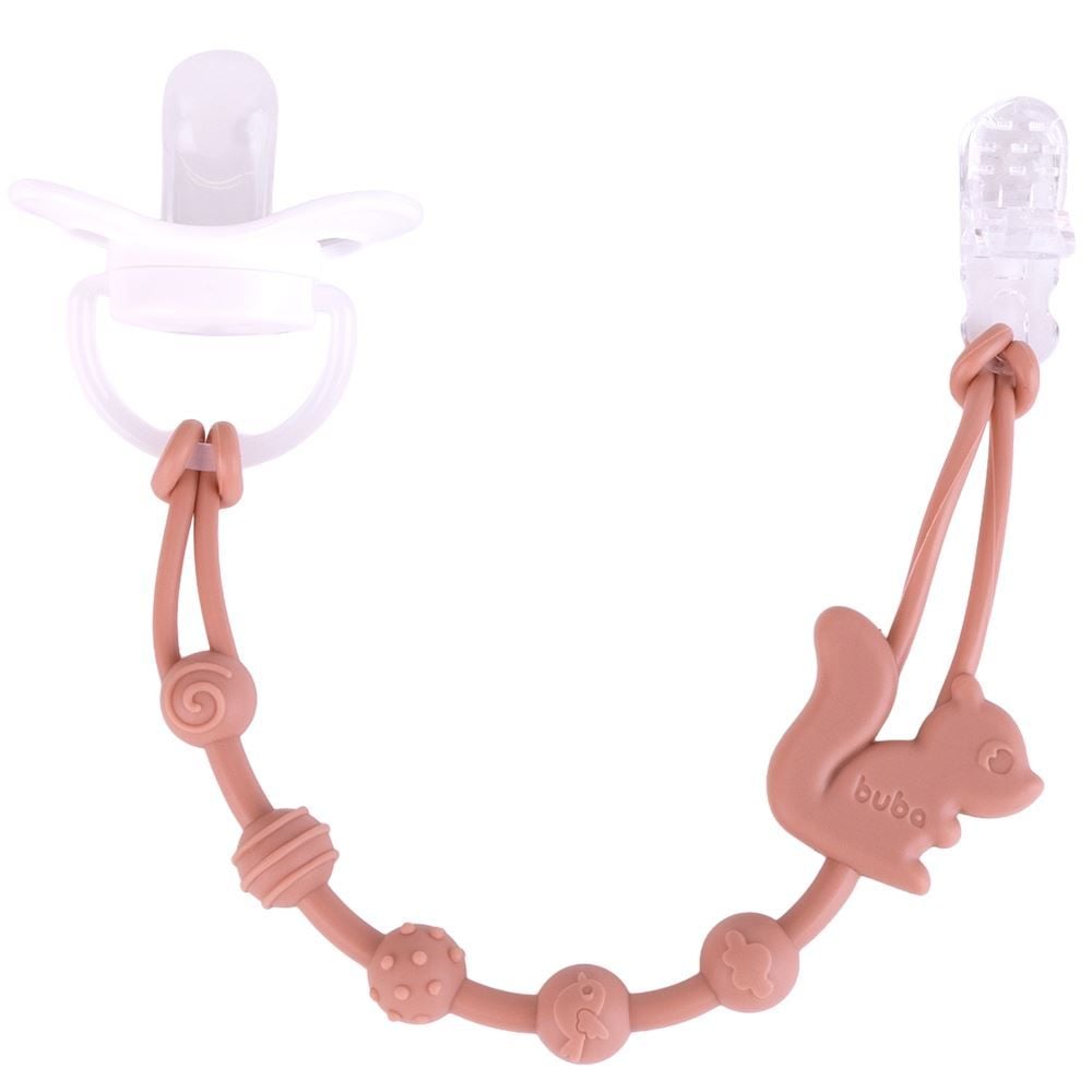 Prendedor de Chupeta em Silicone Cloudy Buba - ESQUILO