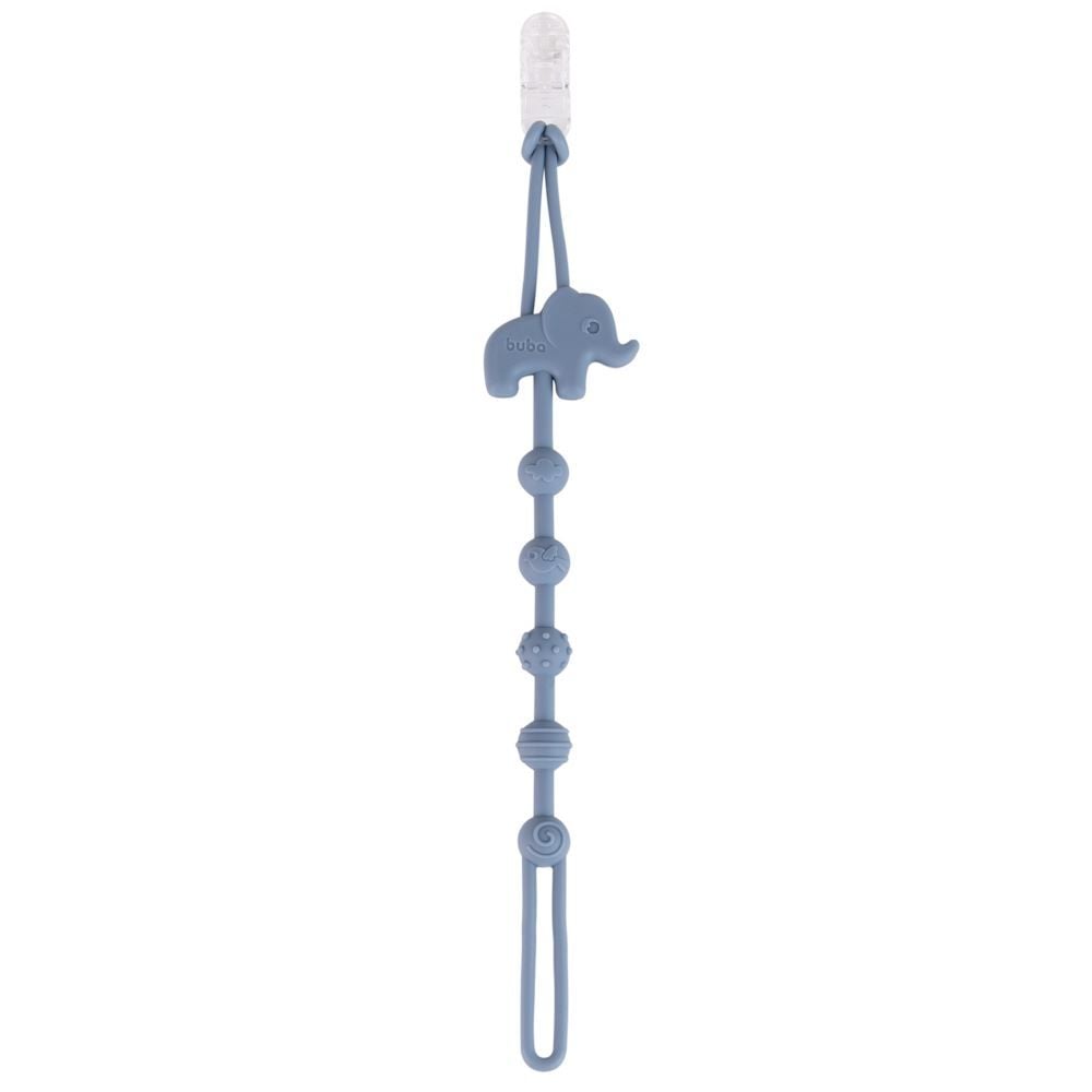 Prendedor de Chupeta em Silicone Cloudy Buba - ELEFANTE