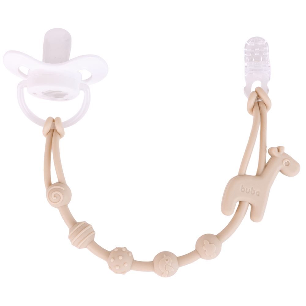 Prendedor de Chupeta em Silicone Cloudy Buba - GIRAFA