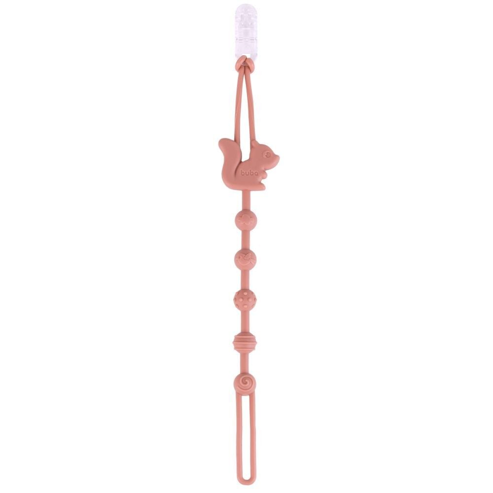 Prendedor de Chupeta em Silicone Cloudy Buba - Esquilo