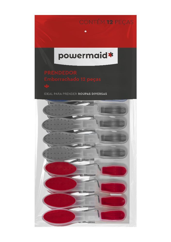 Prendedor Powermaid Emborrachado 12 pçs Sortido