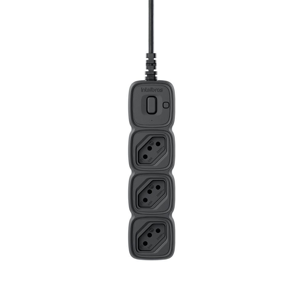 Protetor Eletrônico com 3 Tomadas Preto Intelbras