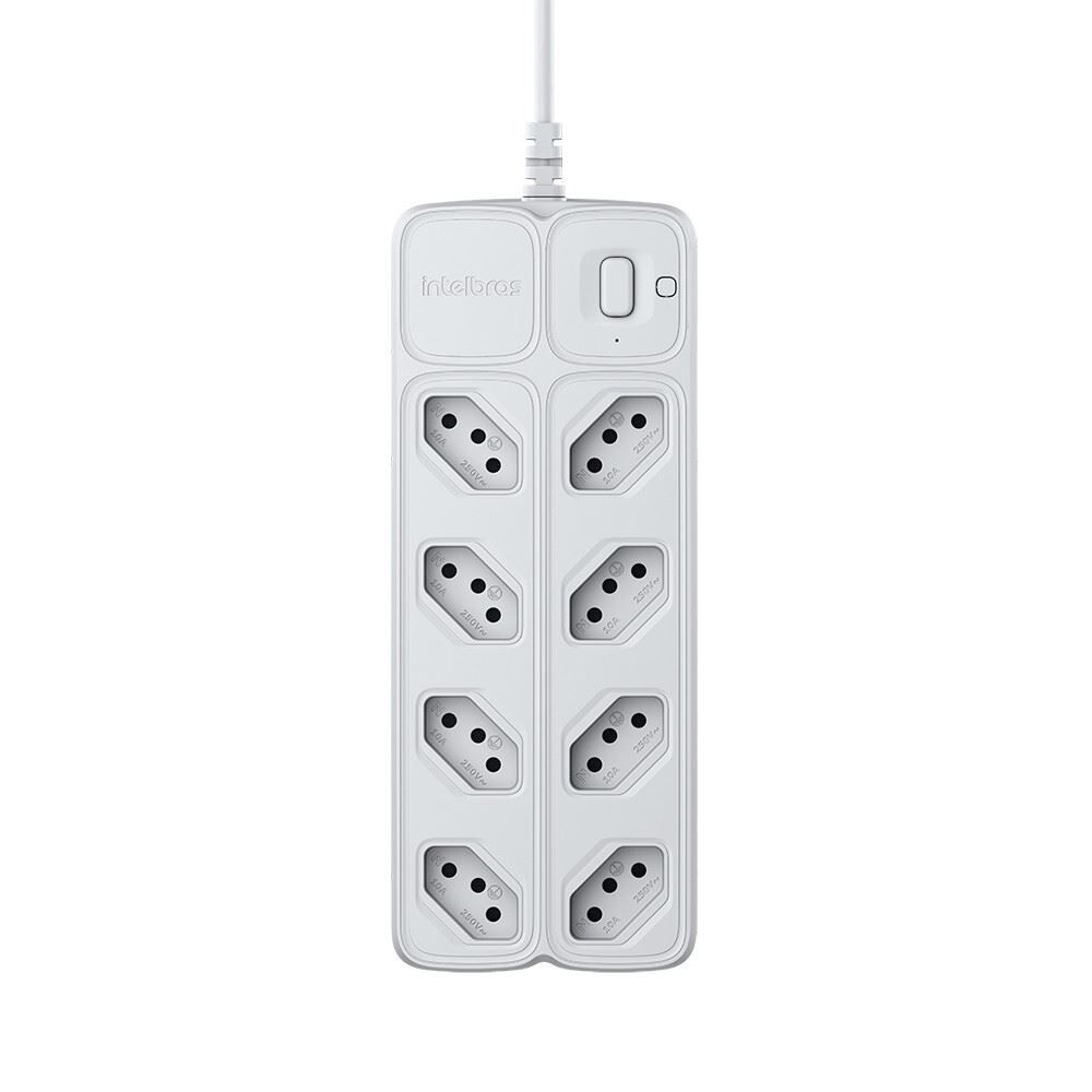 Protetor Eletrônico com 8 Tomadas Branco Intelbras