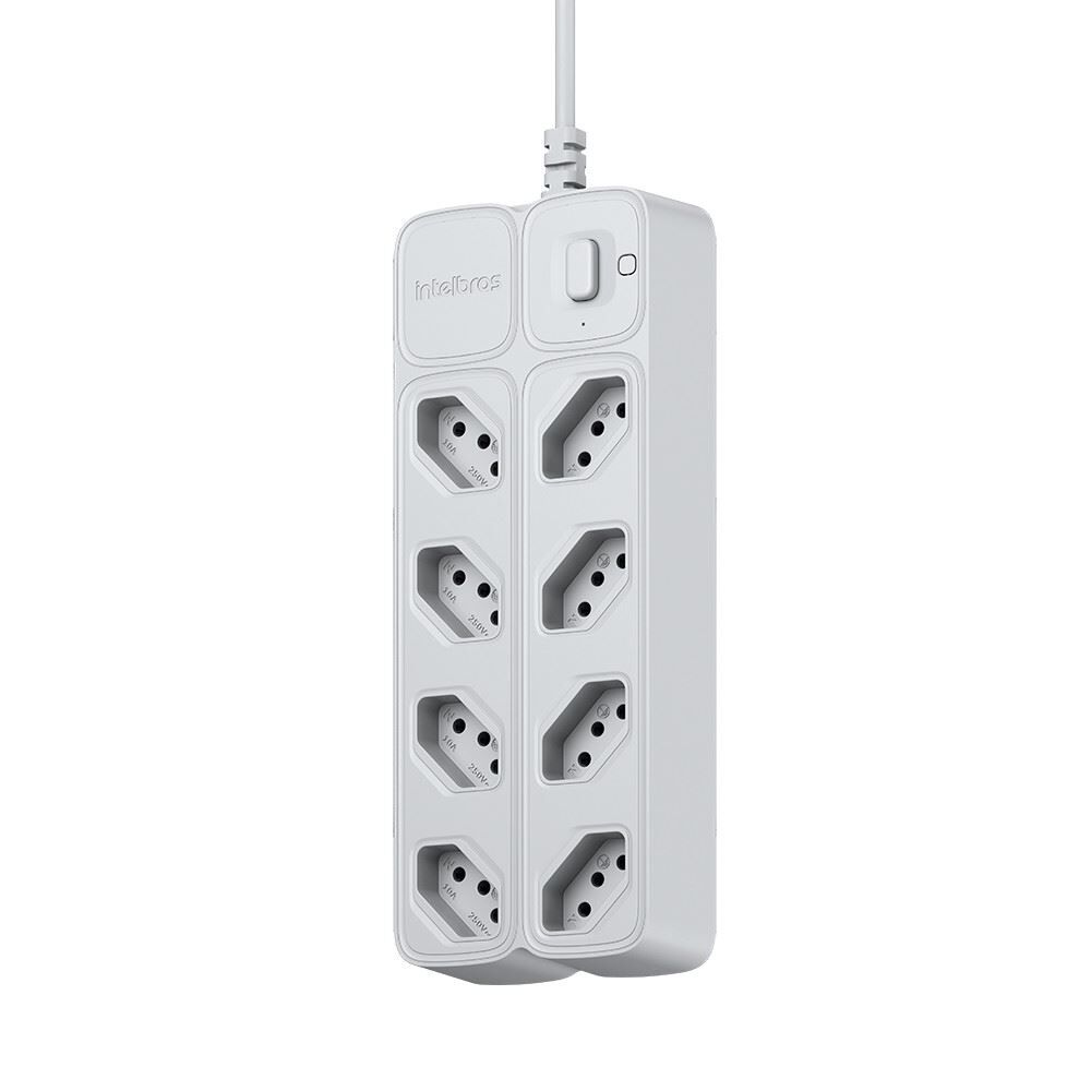Protetor Eletrônico com 8 Tomadas Branco Intelbras