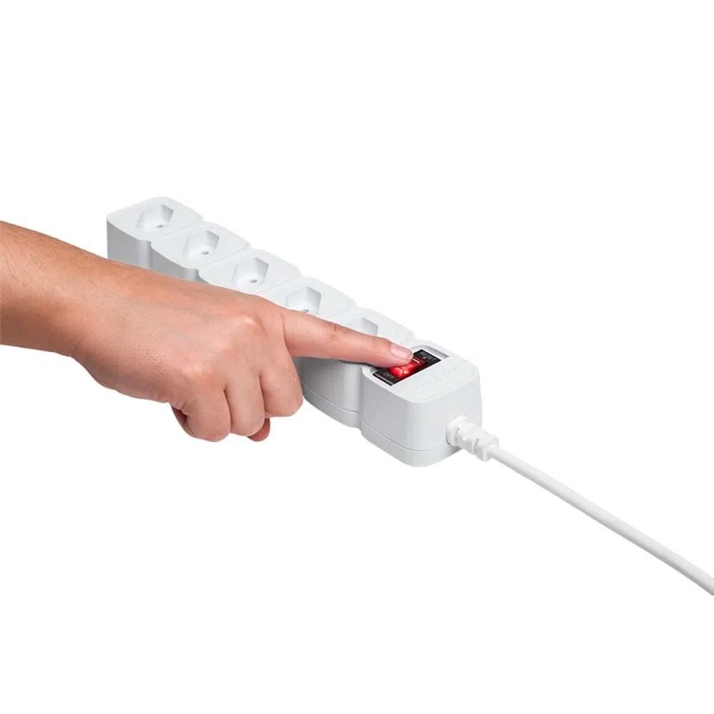 Protetor Eletrônico Com 5 Tomadas Intelbras Epe 205 - Branco