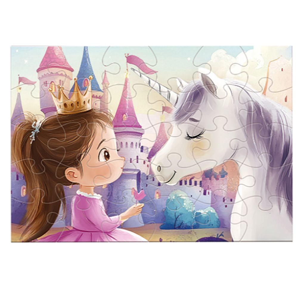 Quebra-Cabeça Princesa e Unicórnio 30 Peças Pais & Filhos