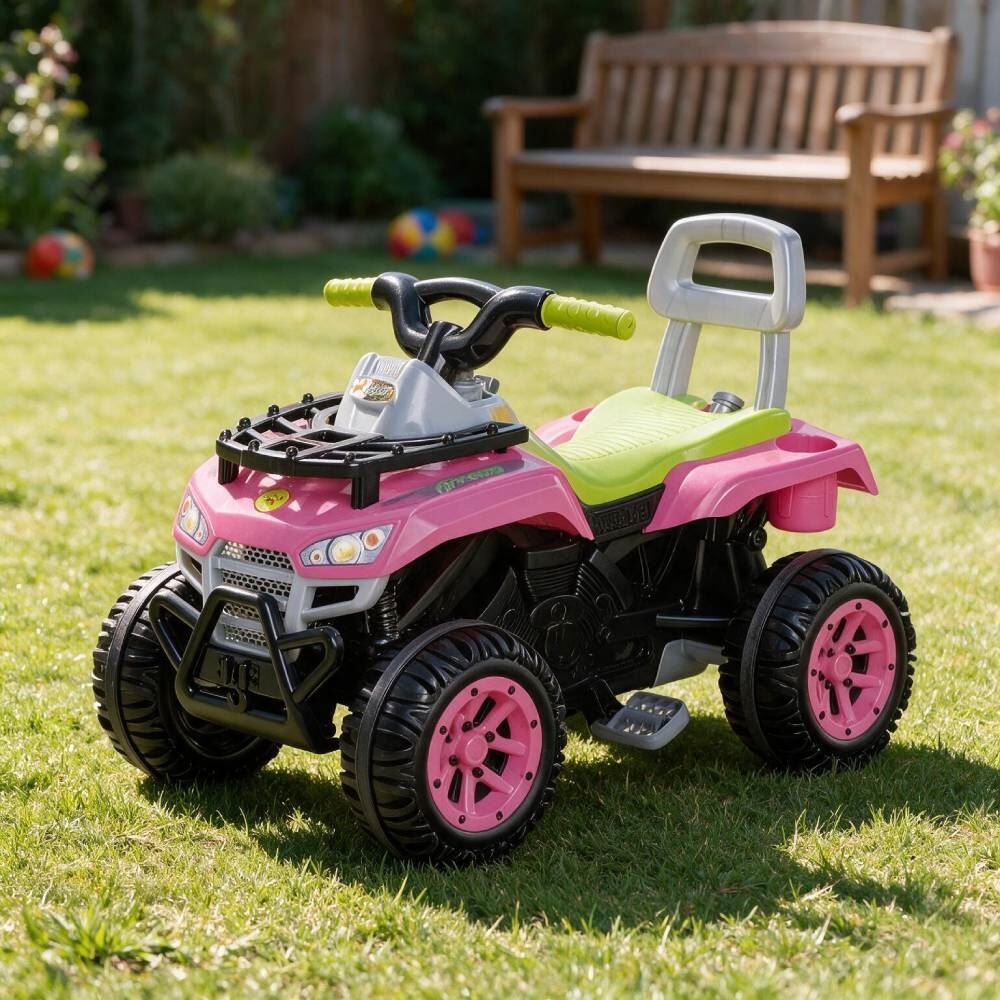 Quadriciclo Carro Cross Up Passeio e Pedal Calesita - Rosa