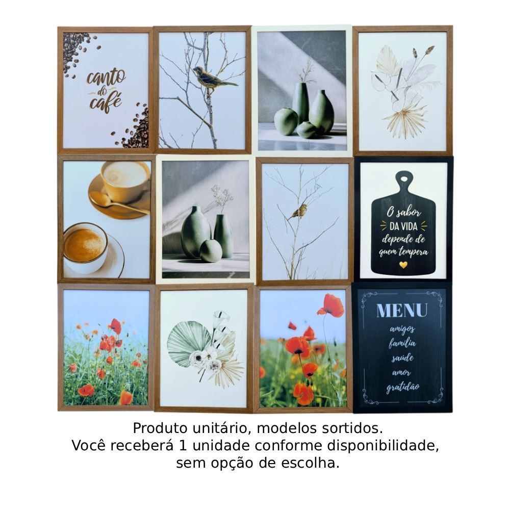 Quadro Decorativo Bw Quadros 30X40cm - Sortido
