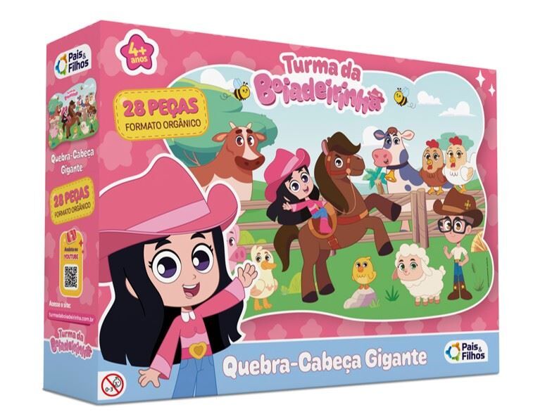 Quebra-Cabeca 28 Pcs Gigante - Turma da Boiadeirinha - Pais e Filhos