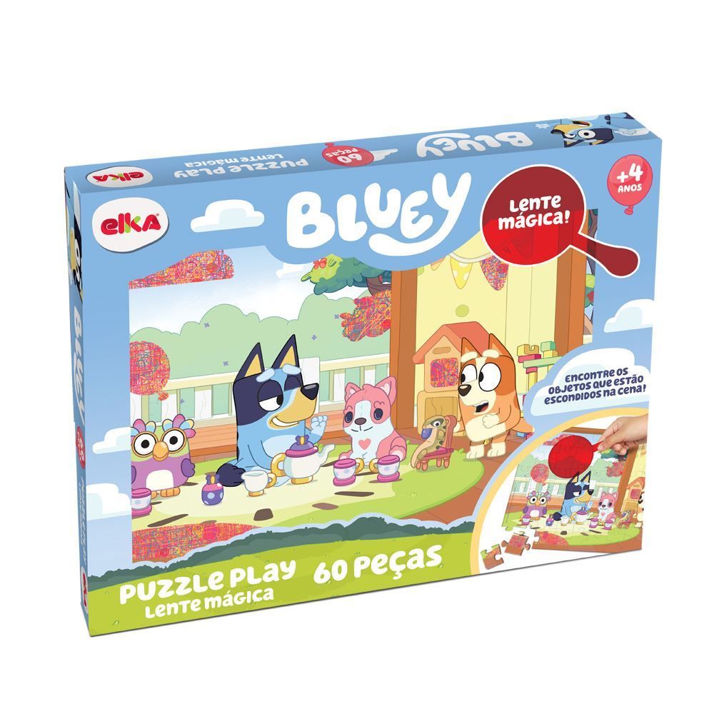 Quebra Cabeça 60 Peças Com Lente Mágic Bluey - 1252 