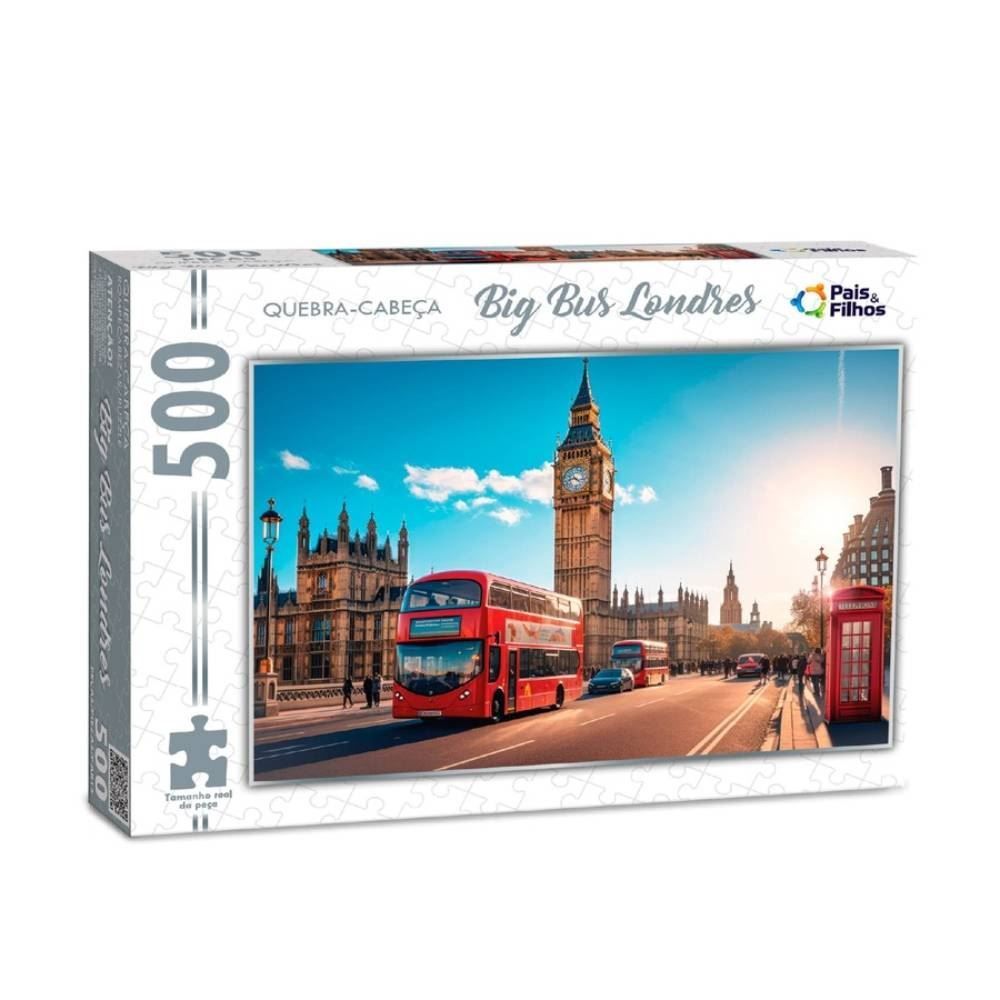 Quebra Cabeça Big Bus Londres 500 Pçs - Pais & Filhos - 792991