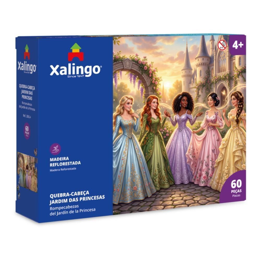 Quebra-Cabeça Jardim das Princesas Xalingo 60 Peças
