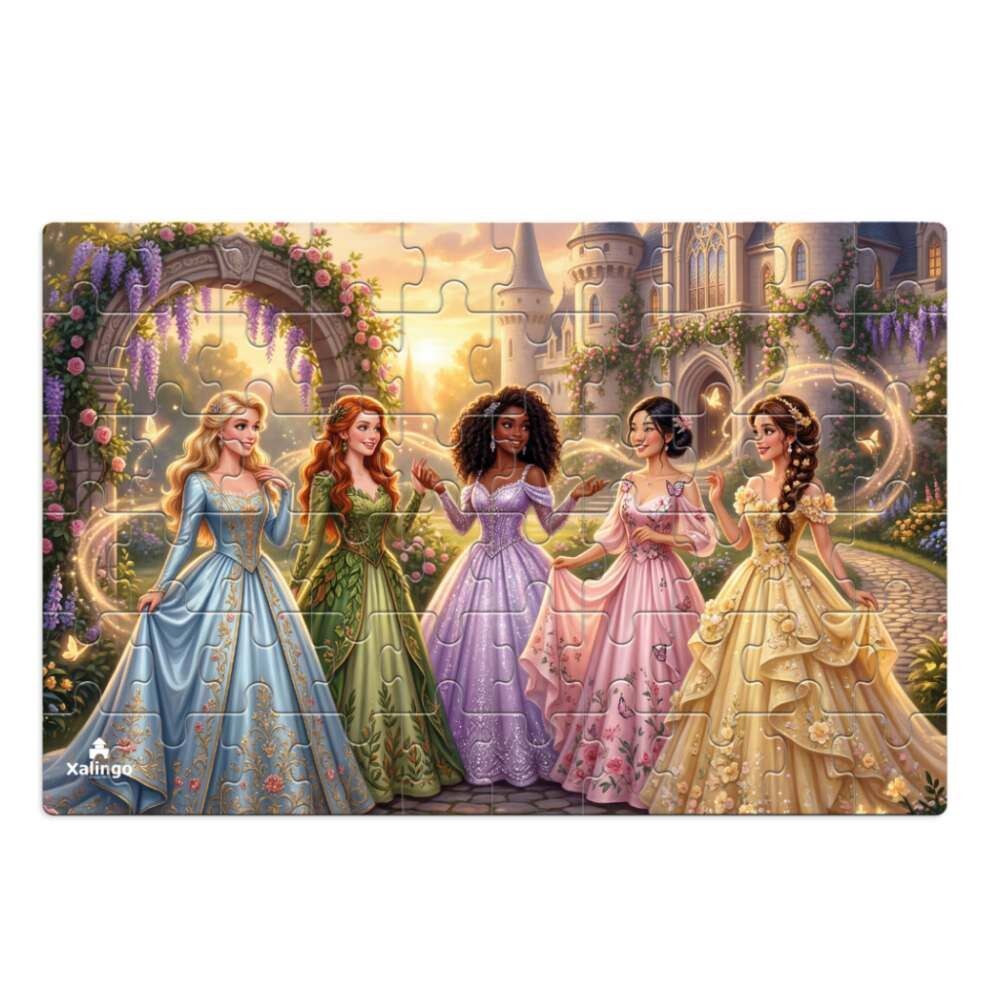 Quebra-Cabeça Jardim das Princesas Xalingo 60 Peças