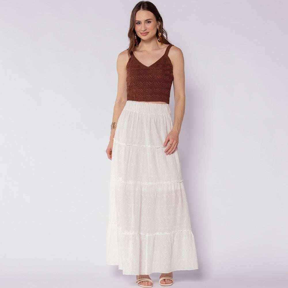 Regata Feminina Cropped Em Tricot Boby Blues