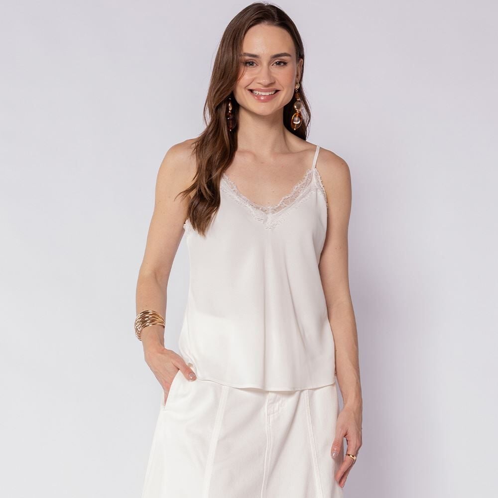 Regata Feminina Em Crepe Patricia Foster