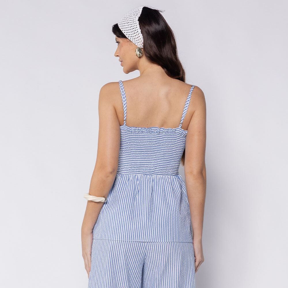 Regata Feminina Peplum Com Lastex Boby Blues