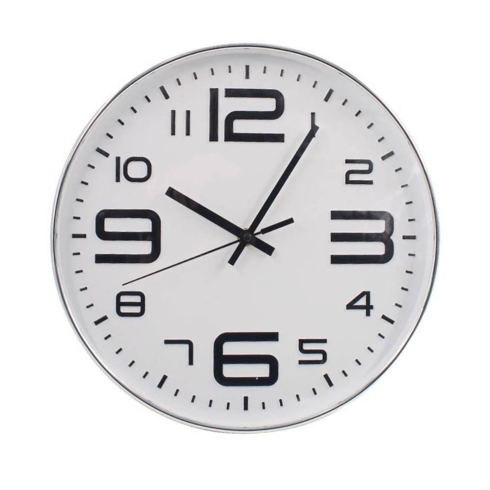 Relógio De Parede Branco E Prata Havan Casa - 30cm