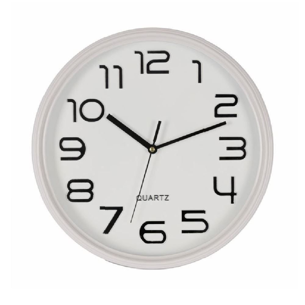 Relógio De Parede Com Branco Nuvem Havan Casa 30 Cm - Preto
