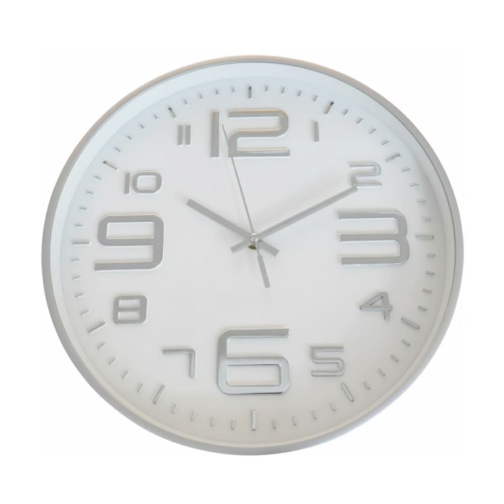 Relógio de Parede Redondo 30Cm Havan Casa - Prata
