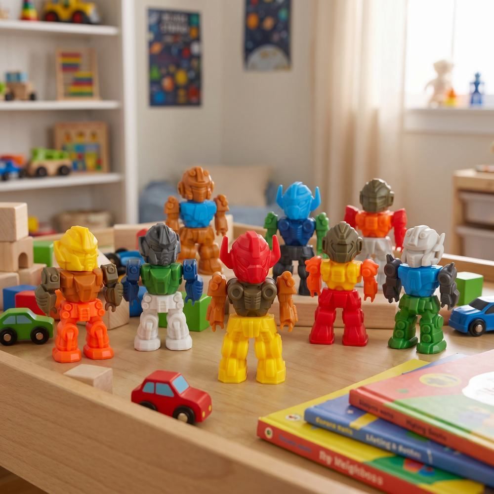 Conjunto com 10 Bonecos Robôs Havan Toys