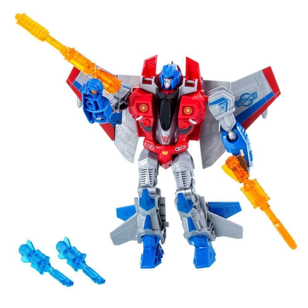 Robô Transformador Avião Azul/Vermelho Havan Toys - HBR0493